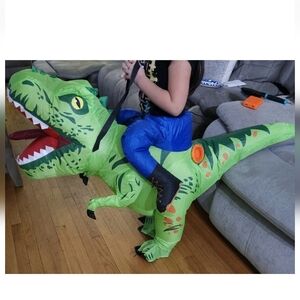 Inflatable Dinosaur Rider Costume for Kids